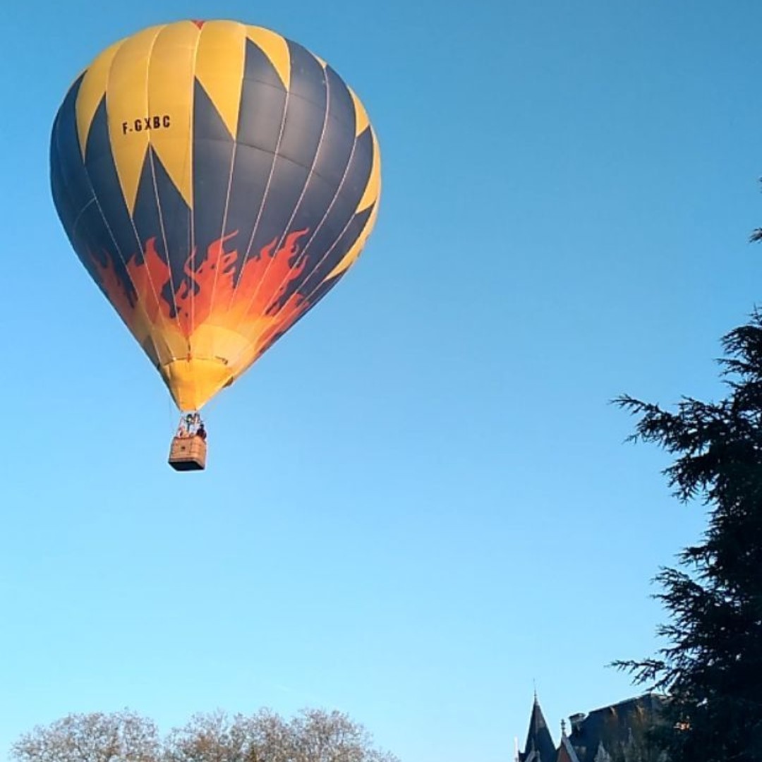 Montgolfière en flamme